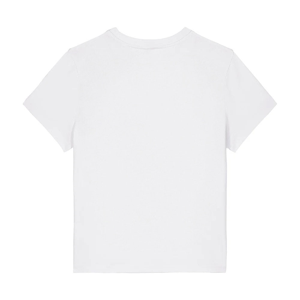 Rückansicht des Women Shirt Mad White von PsychoLab, schlichtes Design ohne Aufdruck, ideal für jeden Anlass.