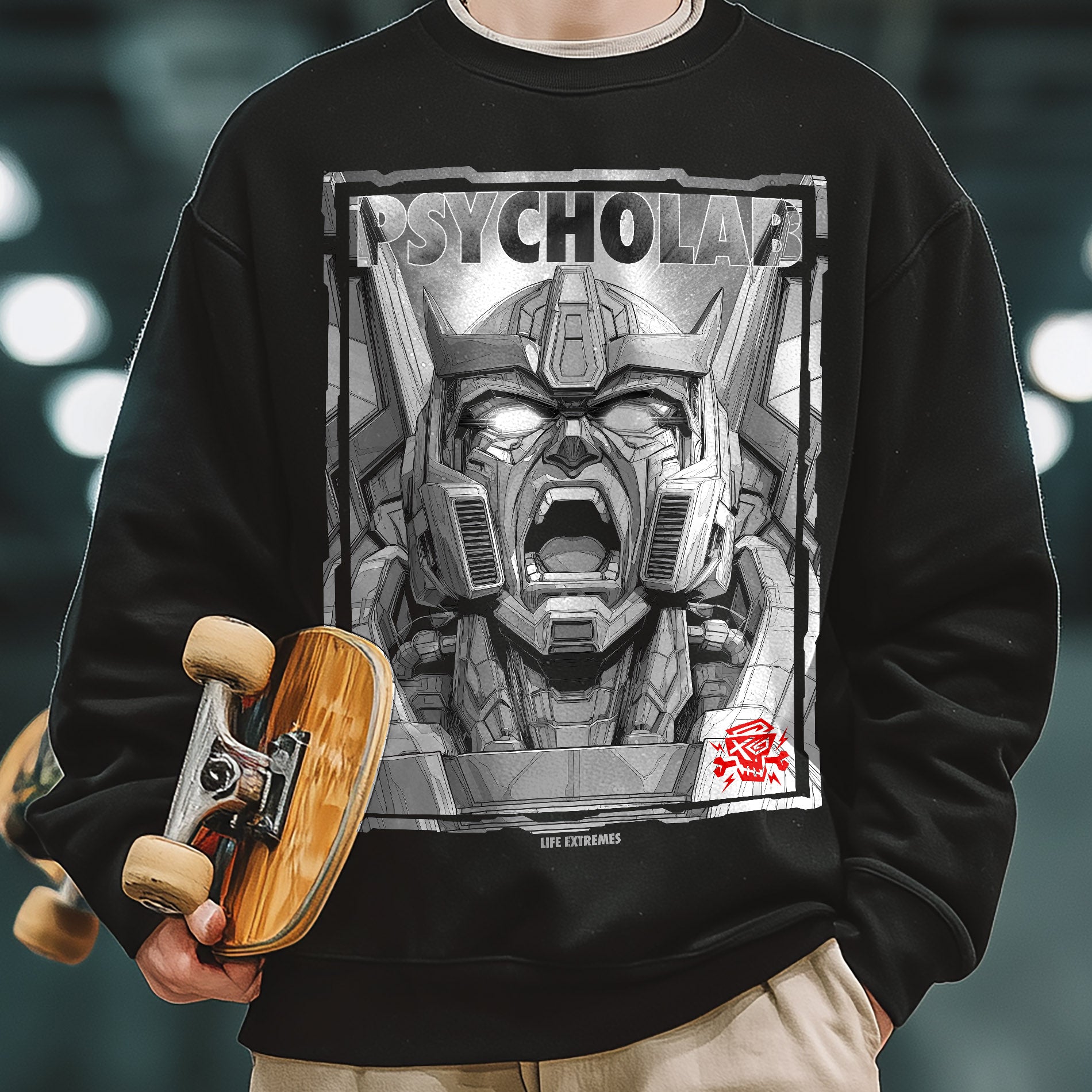 Robot Scream Streetwear Sweatshirt – Chrom-Comic & Urban Graffiti