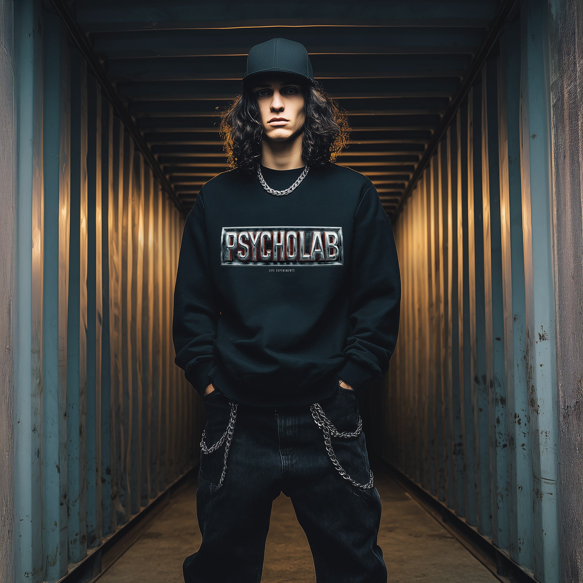 Metal Box Black Sweatshirt – Chrome Streetwear Statement