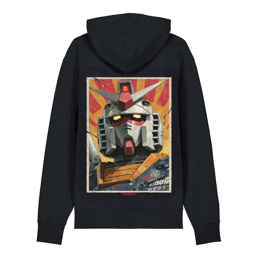 Robot Hoodie Black – Futuristischer Mecha-Style trifft Streetwear