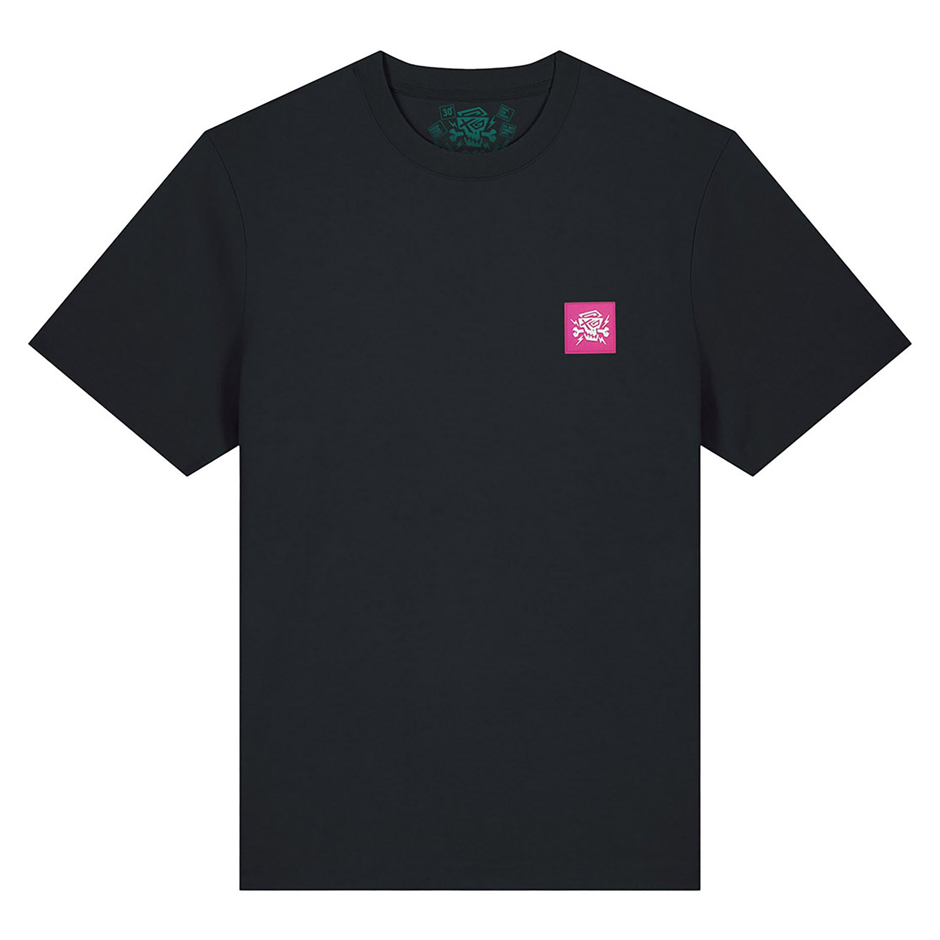 PsychoLab T-Shirt Dynamic Schwarz Vorderseite mit pinkem Logo