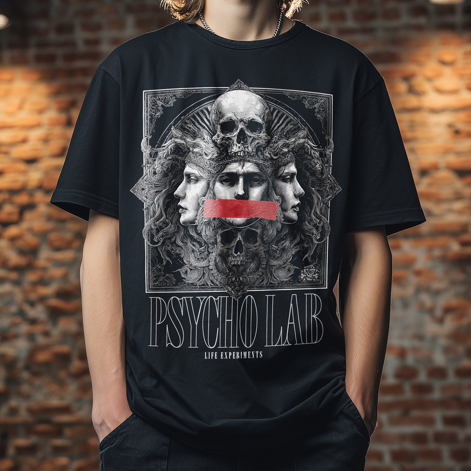 Still Skull Streetwear T-Shirt – Dark-Art Statement aus Berlin