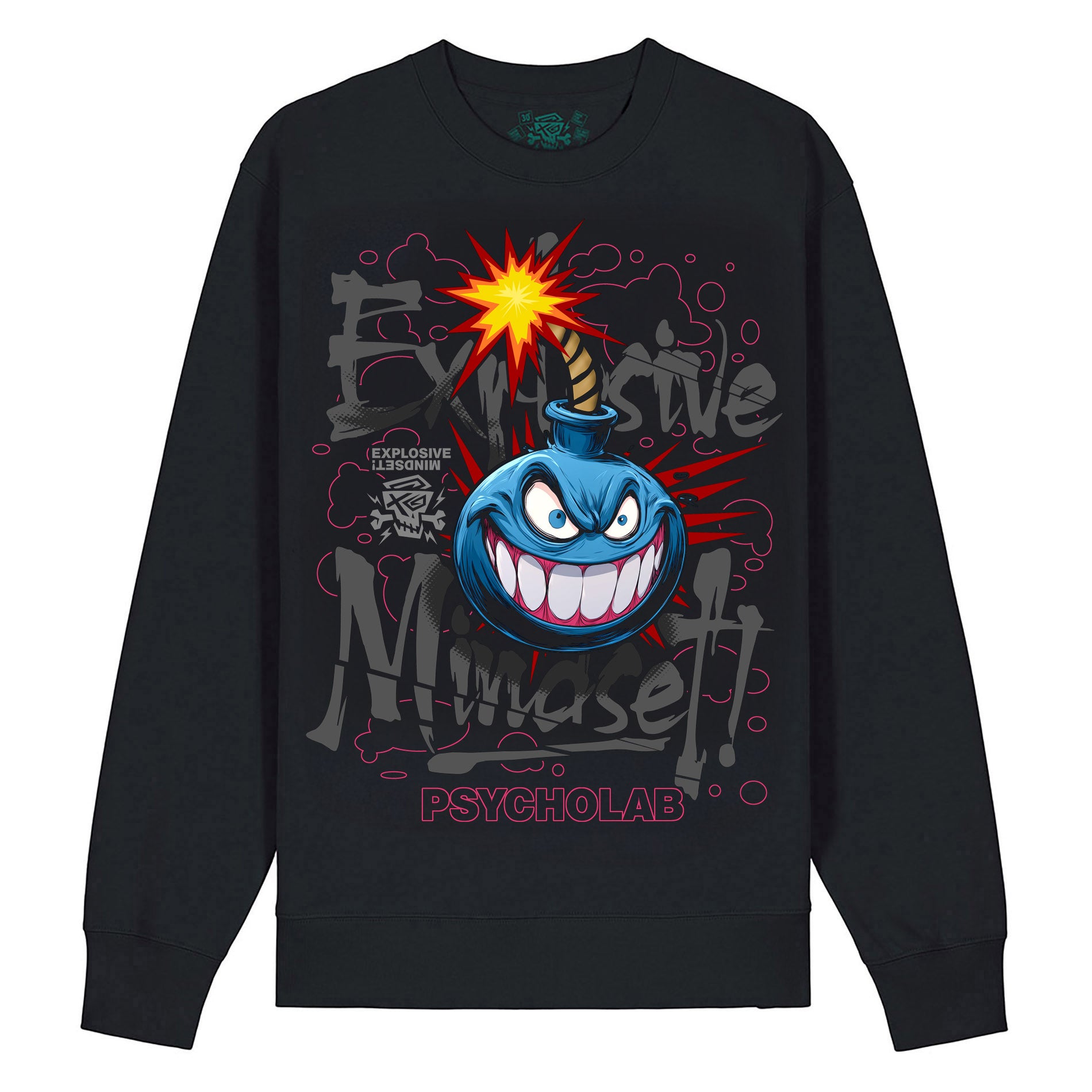 Bomb Sweatshirt Black – Explosive Graffiti Streetwear