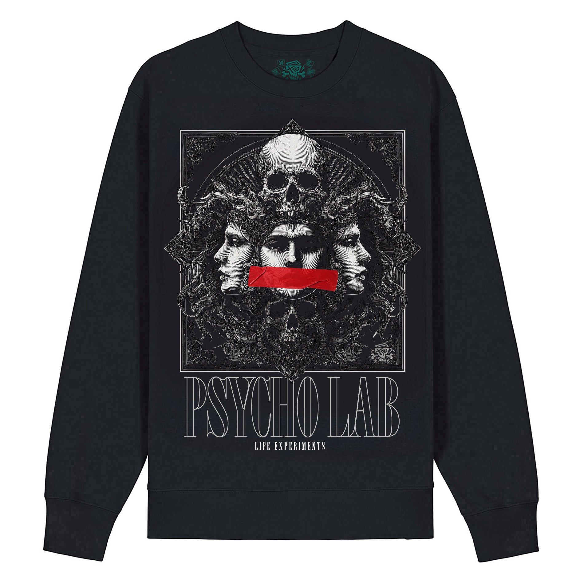 Still Skull Sweatshirt Black – Düsteres Dark-Art Statement