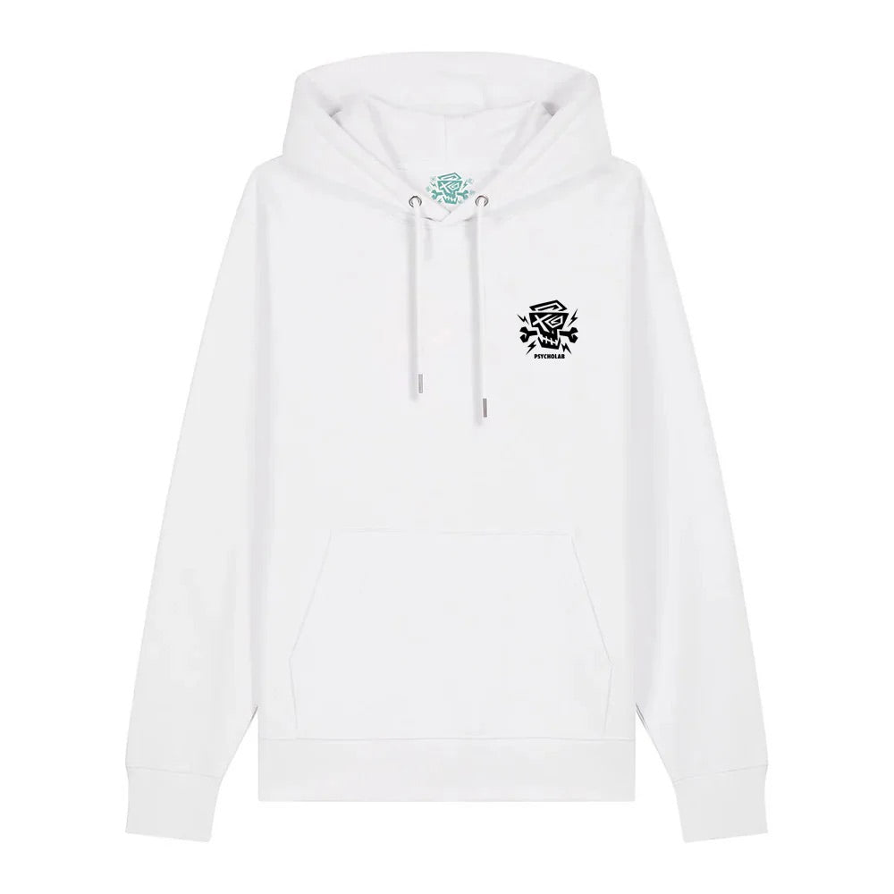 Pilot Hoodie White – Anime Streetwear mit Mecha-Vibe